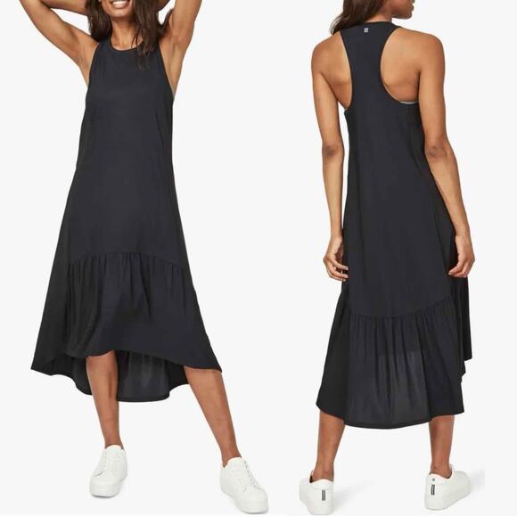Sweaty Betty Ace Racerback Midi Dress Black Sz Small Athletic - Picture 1 of 7